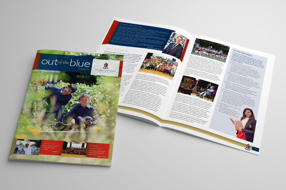 BLUECOAT SCHOOL NEWSLETTER, MAGAZINE DESIGN