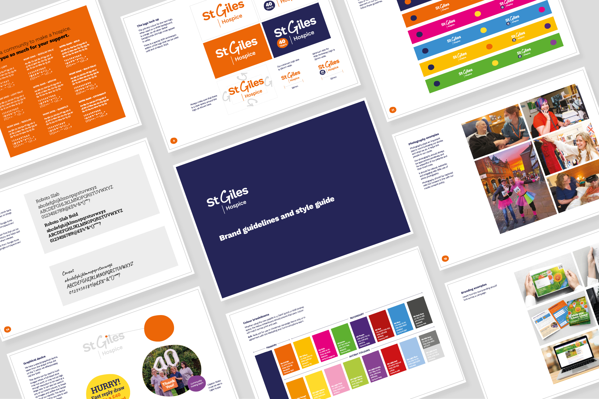 St giles hospice brand